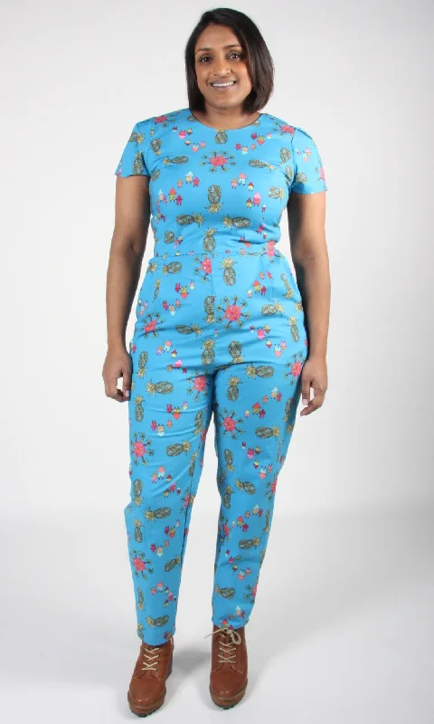 Auk Jumpsuit - Blue Pineapple Party