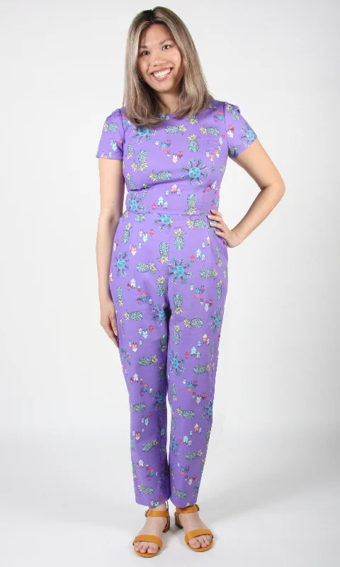 Auk Jumpsuit - Purple Pineapple Party