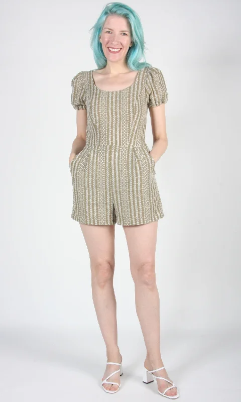 Bufflehead Romper - Sage Eyelet