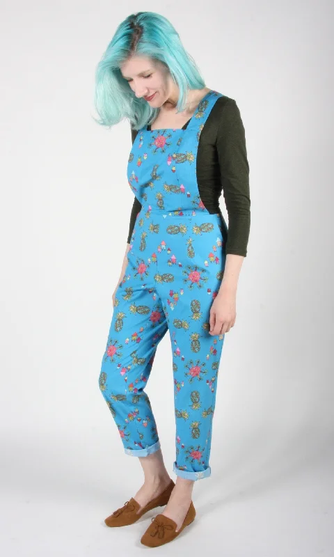 Bunting Overalls - Blue Pineapple Party