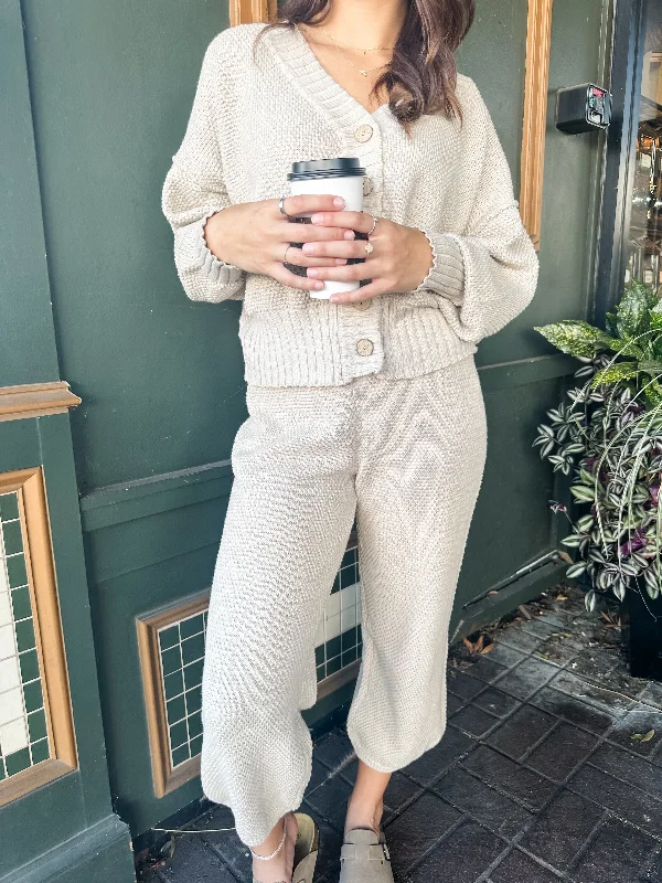 Waffle Knit Sweater Pant