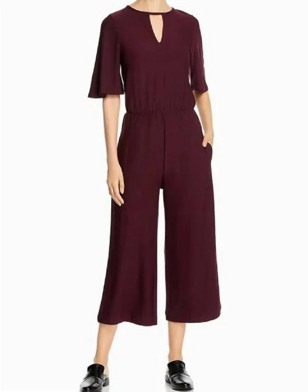 Pippa Jumpsuit In Burgundy