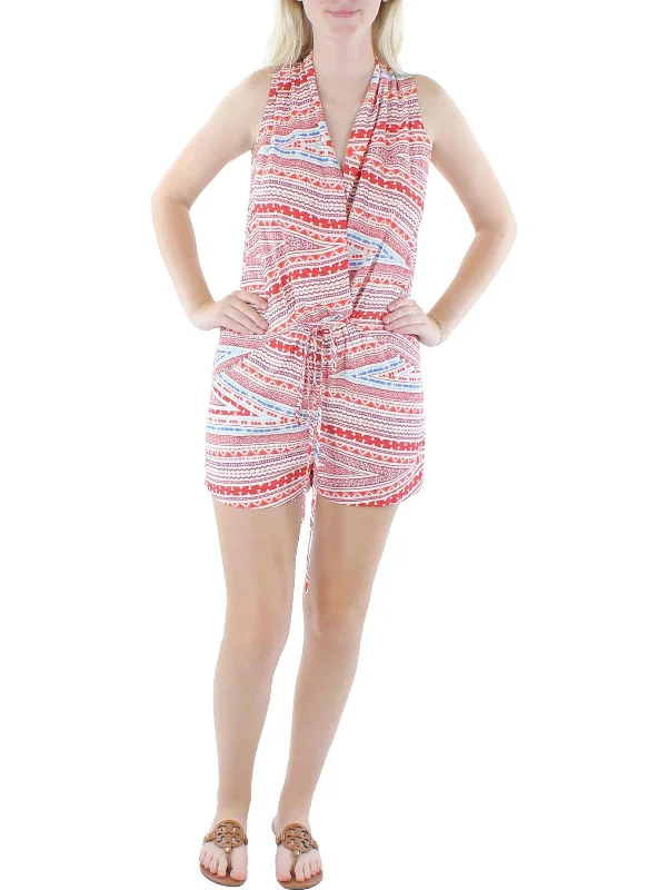 Womens Crepe Aztec Print Romper