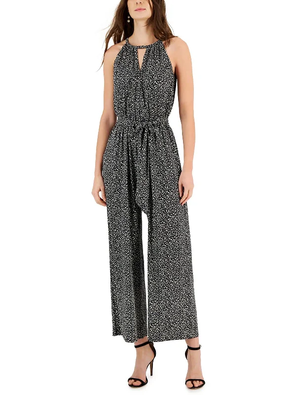 Womens Printed Sleeveless Jumpsuit