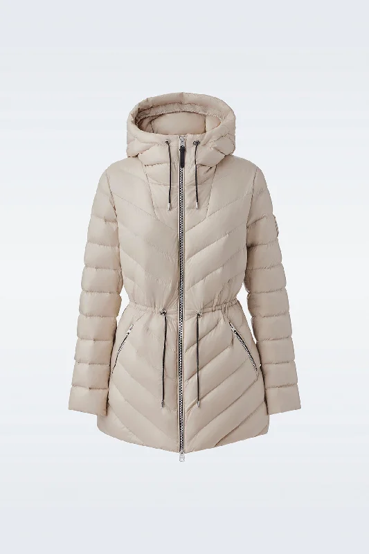 ARITA light hooded down chevron jacket Trench