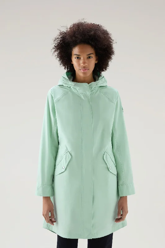 Long Summer Parka in Urban Touch HARBOR GREEN