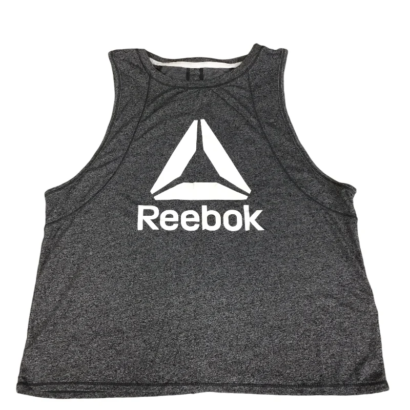 Athletic Tank Top By Reebok In Grey, Size: L