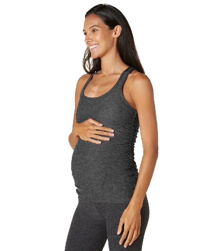 Beyond Yoga Maternity Travel Racerback Tank Black/Charcoal