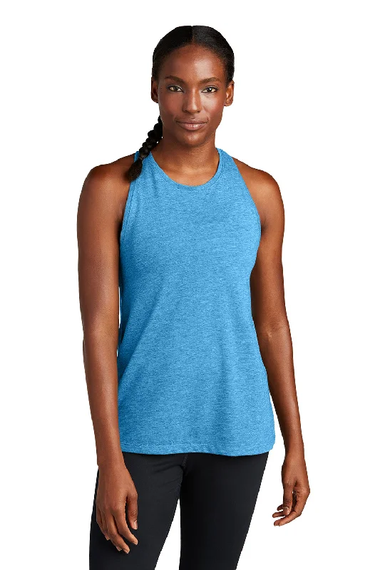 Sport-Tek Womens Moisture Wicking Tank Top - Heather Pond Blue