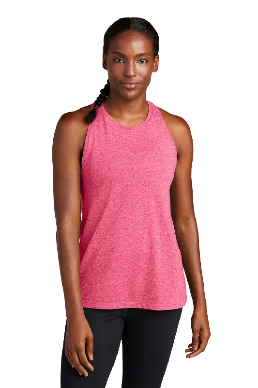 Sport-Tek Womens Moisture Wicking Tank Top - Heather Raspberry Pink