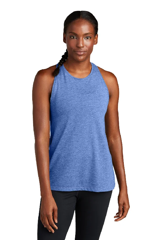 Sport-Tek Womens Moisture Wicking Tank Top - Heather True Royal Blue