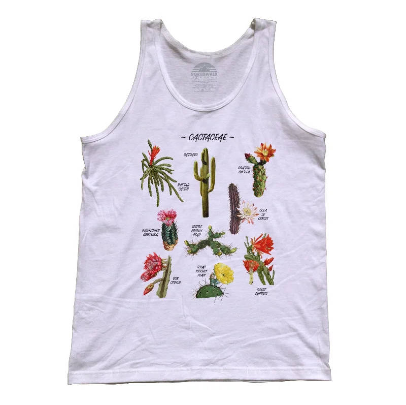 Unisex Cactus Botanical Chart Tank Top