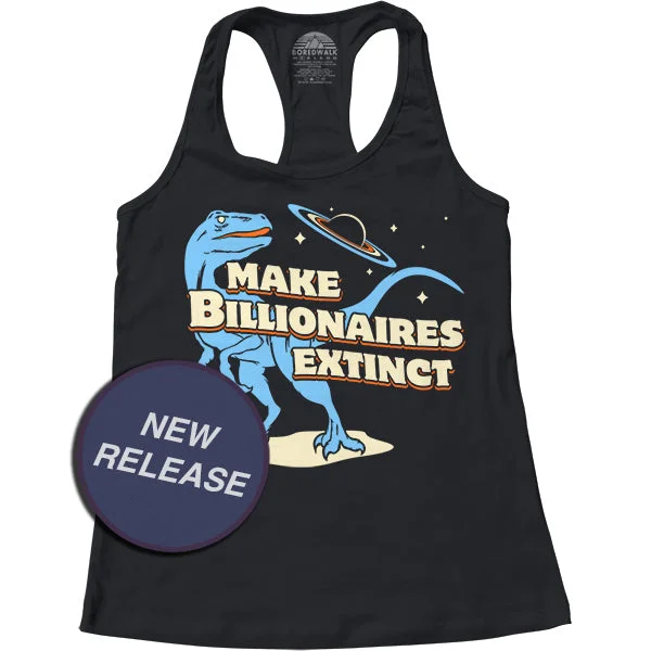 Women's Make Billionaires Extinct Racerback Tank Top