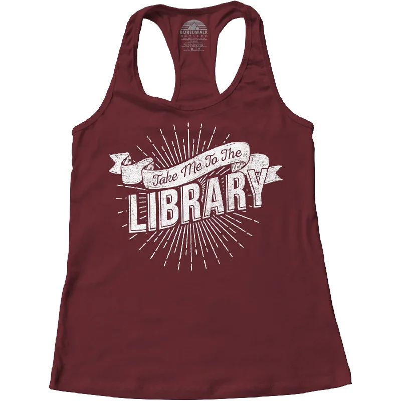 Women's Take Me To The Library Racerback Tank Top