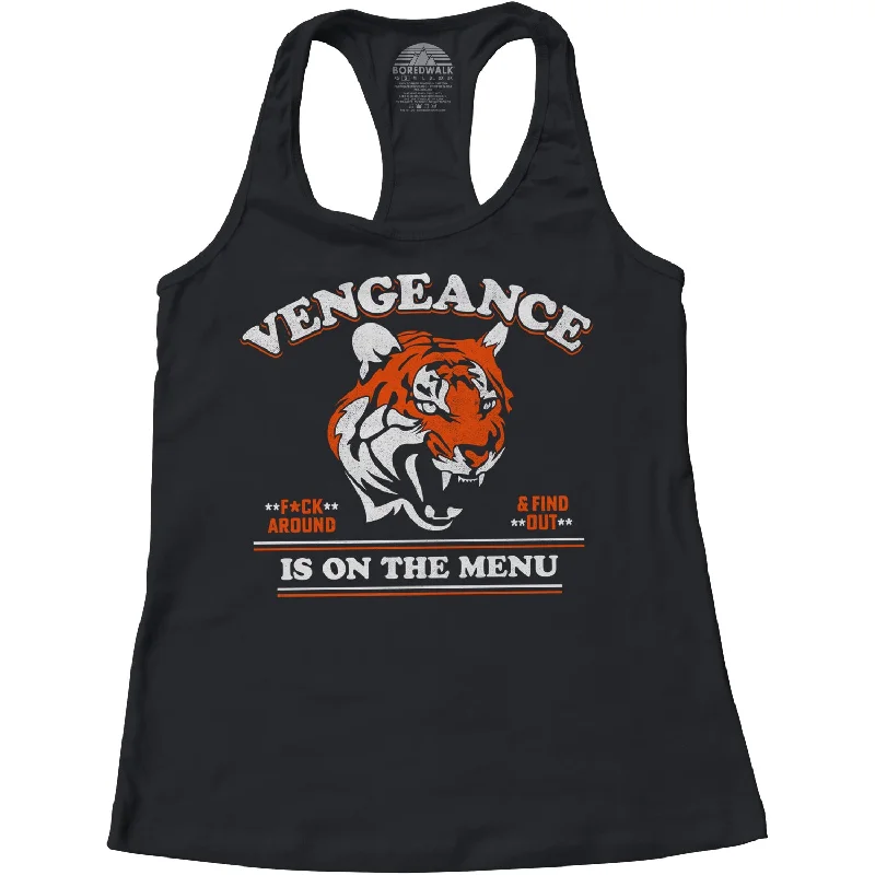 Women's Vengeance is On The Menu Racerback Tank Top