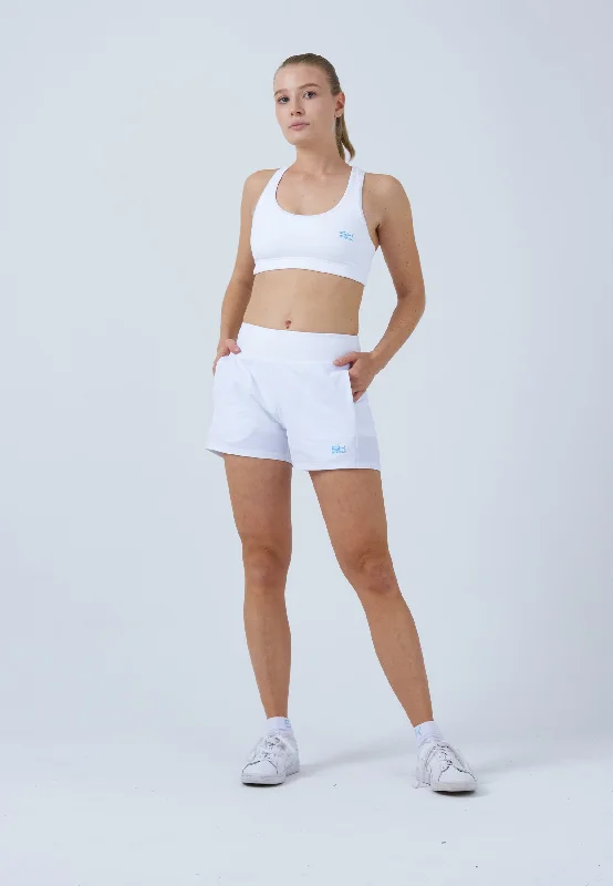 Advantage Tennis Shorts mit Ballhalter, weiß