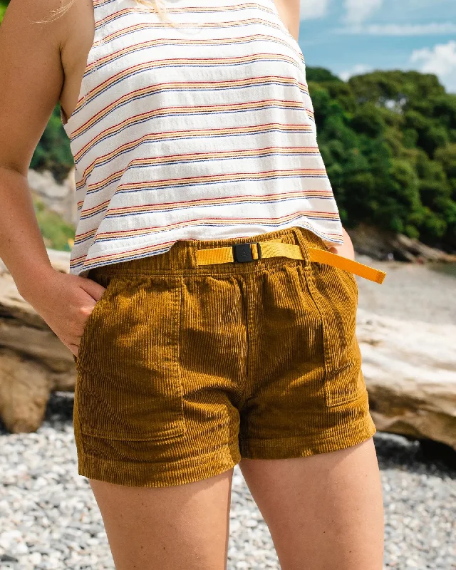 Del Sur Cord Shorts - Tapenade