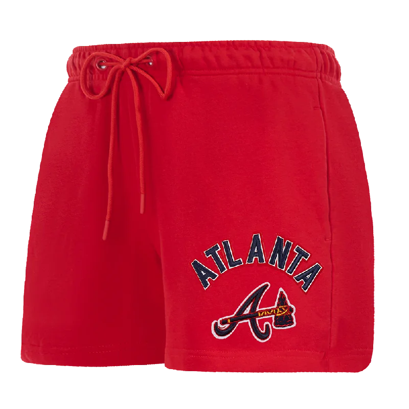 MLB ATLANTA BRAVES CLASSIC WOMEN'S FLC SHORT (RED)