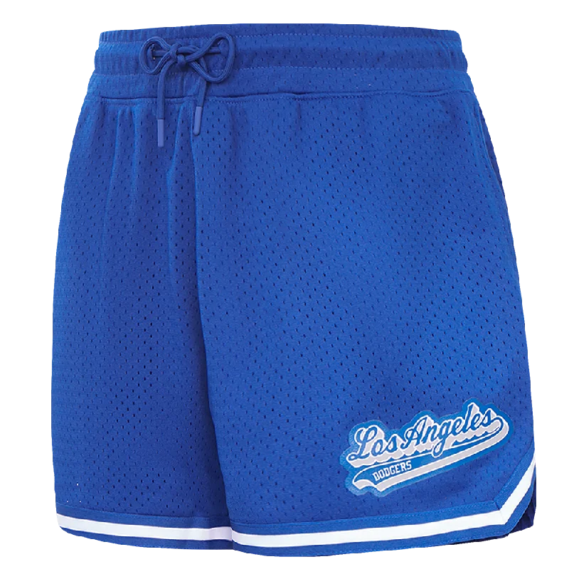 MLB LOS ANGELES DODGERS SCRIPT TAIL WOMEN'S MESH SHORT (DODGER BLUE)