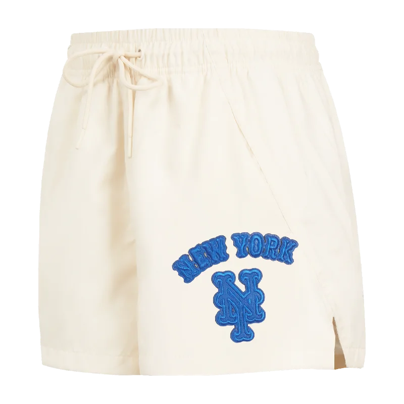 MLB NEW YORK METS TRIPLE TONAL WOMEN'S WOVEN SHORT (EGGSHELL)