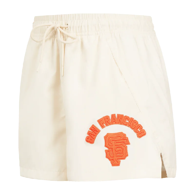 MLB SAN FRANCISCO GIANTS TRIPLE TONAL WOMEN'S WOVEN SHORT (EGGSHELL)