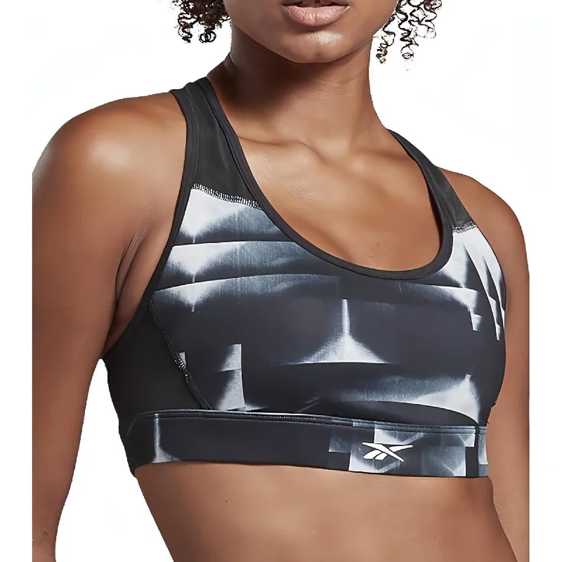 Reebok Hero Medium Impact Womens Sports Bra - Black