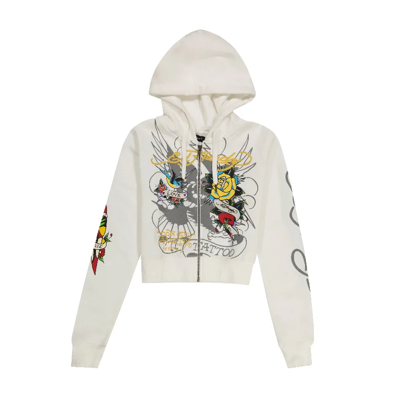 Brave Eagle Cropped Hoodie