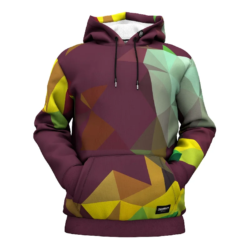 Cubes Maroon Hoodie