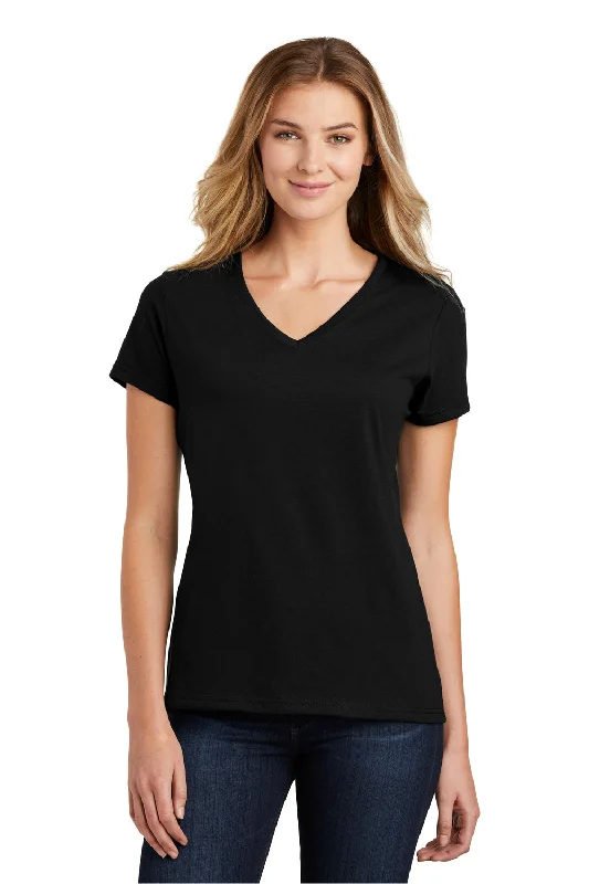 Port & Company Womens Fan Favorite Short Sleeve V-Neck T-Shirt - Jet Black